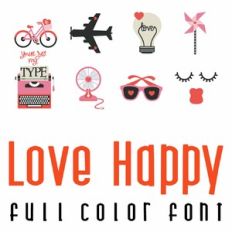 Love Happy Full Color Font