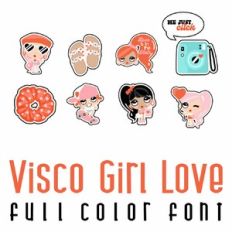 Visco Girl Love Full Color Font