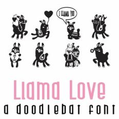 Llama Love Doodlebat Font