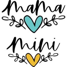 Mama and Mini Heart Doodles