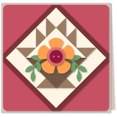 Card Cake Stand Quilt Block