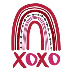 Valentine Rainbow XOXO