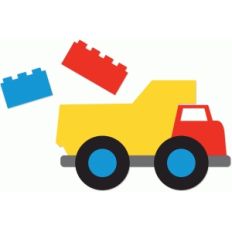 dump truck and blocks