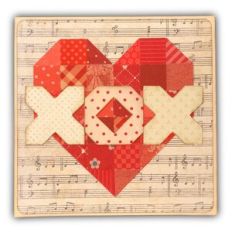 Card Heart N Kisses Patchwork