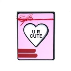 Valentine Heart Cut Out Card U R CUTE