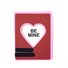 Valentine Heart Cut Out Card Be Mine