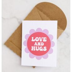 love and hugs mini card and envelope