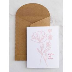 flower you're all mine mini card and envelope