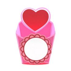 Large Valentine Fry Box with Doily