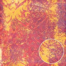 Fuscia Yellow Damask Grunge Misprint Monoprint Background
