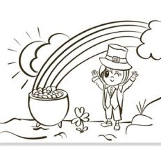 St Patrick’s Kids Coloring Page