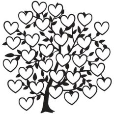 30 heart family tree
