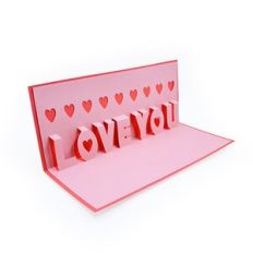 Love You Pop Up Slimline Card
