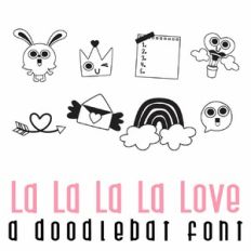 La-La-La-La-Love Doodlebat Font