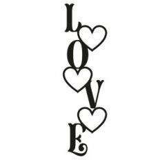 Love Vertical Heart Frame