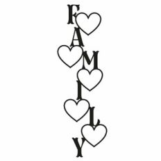Family Vertical Heart Frame
