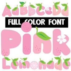 Pink Lemonade Color Font