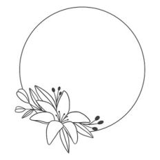 Stargazer Lily Round Frame
