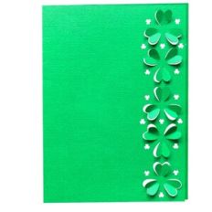 Irish Shamrock 3D Lace Edged Card