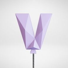 Cake topper Letter V