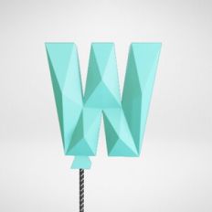 Cake topper Letter W