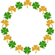 shamrocks circle frame