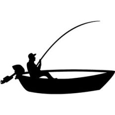 silhouette fisherman