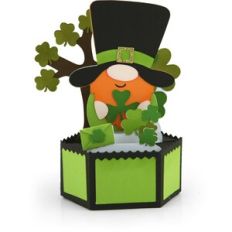 Hexagon Pop Up Card St. Patricks Gnome