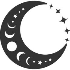 Crescent Moon with Phases