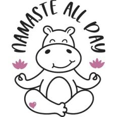 Namaste All Day Yoga Hippo