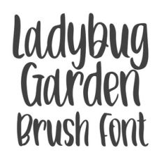 BFC Ladybug Garden Brush Font