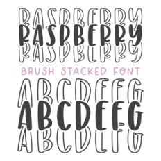 BFC Raspberry Stacked Trendy Brush Font