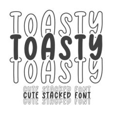 BFC Toasty Stacked Trendy Marker Font