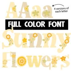 Sunny Flowers Color Font