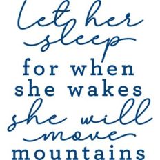 she will move mountains