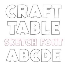 BFC Craft Table Block Sketch Font