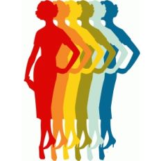 rainbow silhouette ladies