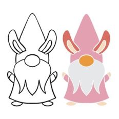 Easter Bunny Gnome SVG
