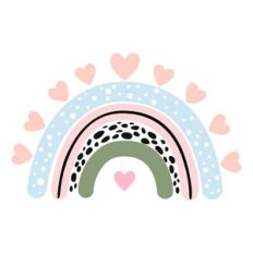 Rainbow with hearts
