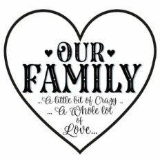 Our Family Quote Heart