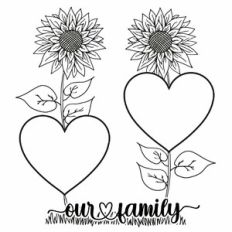 Sunflower Heart Family Tree - 2 People