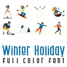 Winter Holiday Full Color Font