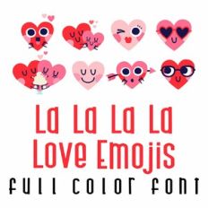 La-La-La-La-Love - Emojis Full Color Font