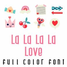 La-La-La-La-Love Full Color Font