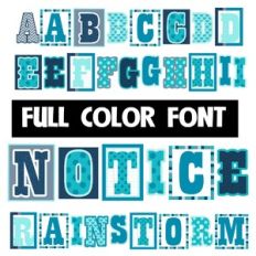 Notice Rainstorm Color Font