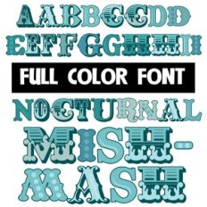 Nocturnal Mishmash Color Font