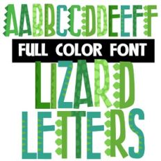 Lizard Letters Color Font