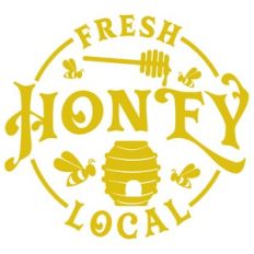 Fresh Honey Circle Sign