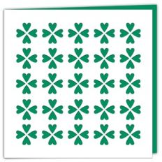 Four Leaf Clover Geo Luck Cutout Card