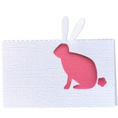 Rabbit 3D Place or Name Card